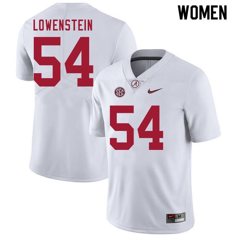 Alabama Crimson Tide Women's Julian Lowenstein #54 White NCAA Nike Authentic Stitched 2020 College Football Jersey UY16A62OF